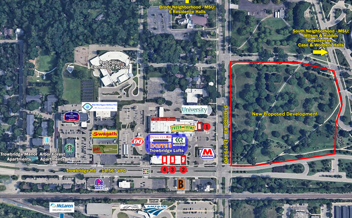 Pictures of Retail, Office, Restaurant property located at 920-1020 Trowbridge, East Lansing, MI 48823 for lease - image #1