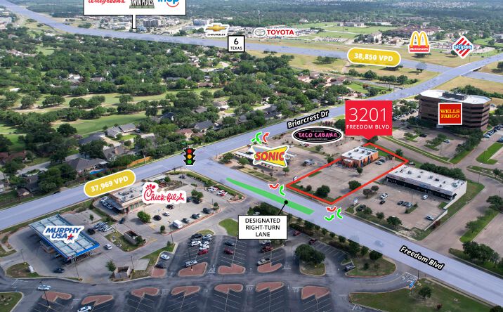Pictures of Retail, Restaurant property located at 3201 Freedom Blvd, Bryan, TX 77802 for lease - image #1