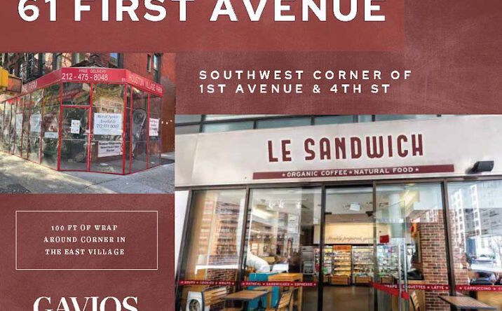 Pictures of Retail, Restaurant property located at 61 1st Ave., New York, NY 10003 for lease - image #1