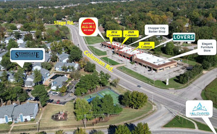 Pictures of Retail, Office, Restaurant property located at 2794 Coleman Rd, Memphis, TN 38128 for lease - image #1