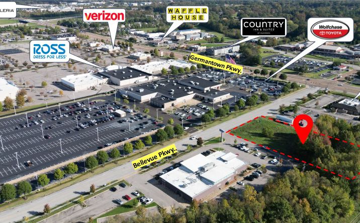 Pictures of Land property located at Bellevue Pkwy, Memphis, TN 38016 for lease - image #1
