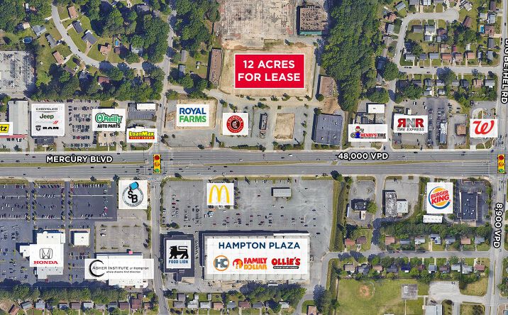 Pictures of Land property located at W Mercury Blvd, Hampton, VA 23666 for lease - image #1