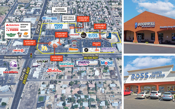 Pictures of Retail property located at Northeast Corner Greenway Road & 32nd Street, Phoenix, AZ 85032 for lease - image #1