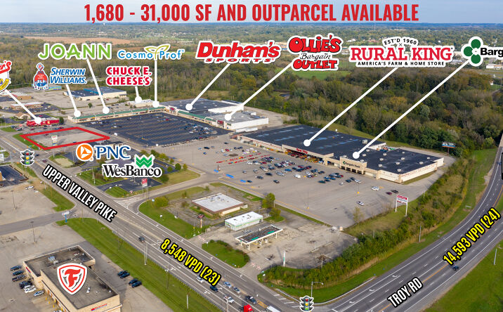 Pictures of Retail, Land, Restaurant property located at 1600 Upper Valley Pike, Springfield, OH 45504 for lease - image #1