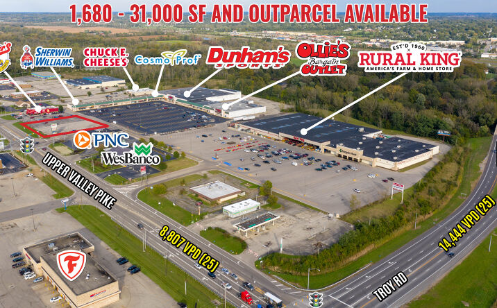 Pictures of Retail, Land, Restaurant property located at 1600 Upper Valley Pike, Springfield, OH 45504 for lease - image #1