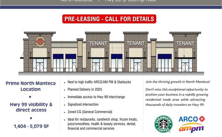 Pictures of Retail, Restaurant property located at Lathrop Rd, Manteca, CA 95336 for lease - image #1