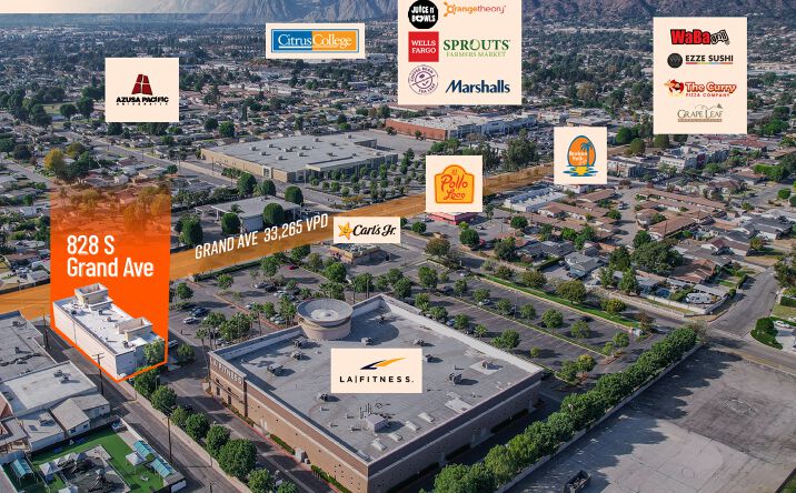 Pictures of Retail property located at 828 S Grand Ave, Glendora, CA 91740 for lease - image #1
