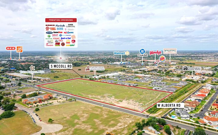 Pictures of Retail, Land, Restaurant property located at S McColl Rd, Edinburg, TX 78539 for lease - image #1