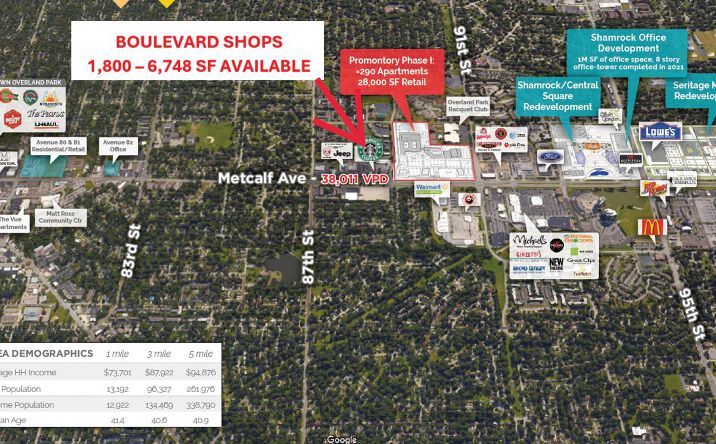Pictures of Retail, Office, Restaurant property located at 8815 Metcalf Ave, Overland Park, KS 66212 for lease - image #1