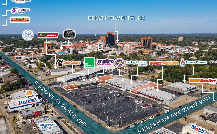 Pictures of Retail property located at 532 E Front St, Tyler, TX 75702 for lease - image #1