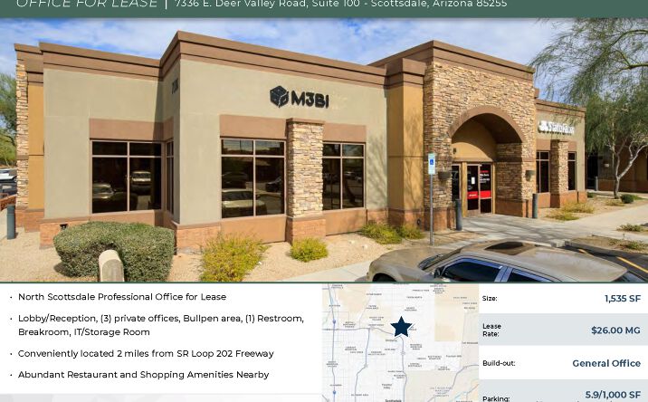 Pictures of Office property located at 7336 E Deer Valley Rd, Scottsdale, AZ 85255 for lease - image #1