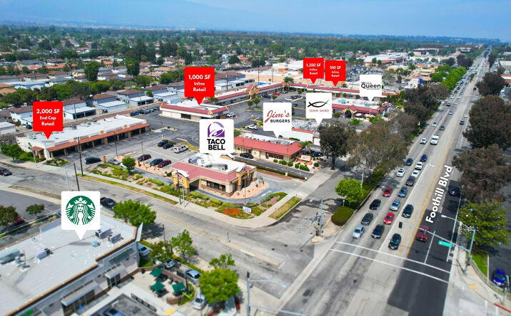 Pictures of Retail, Office property located at 915-989 W Foothill Blvd, Upland, CA 91786 for lease - image #1