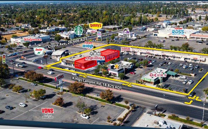 Pictures of Retail, Office, Restaurant property located at 5635 E Kings Canyon Rd, Fresno, CA 93727 for lease - image #1