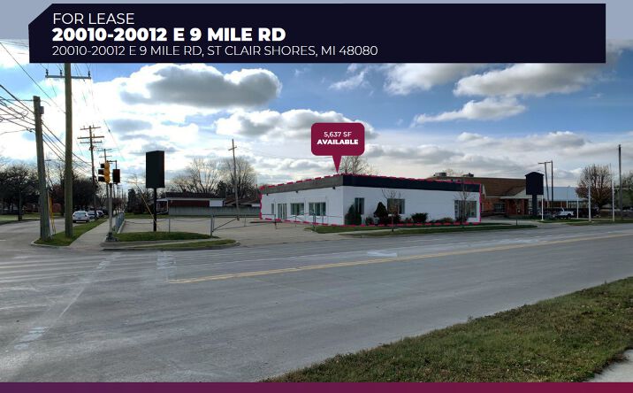 Pictures of Retail property located at 20010 E 9 Mile Rd, St. Clair Shores, MI 48080 for lease - image #1