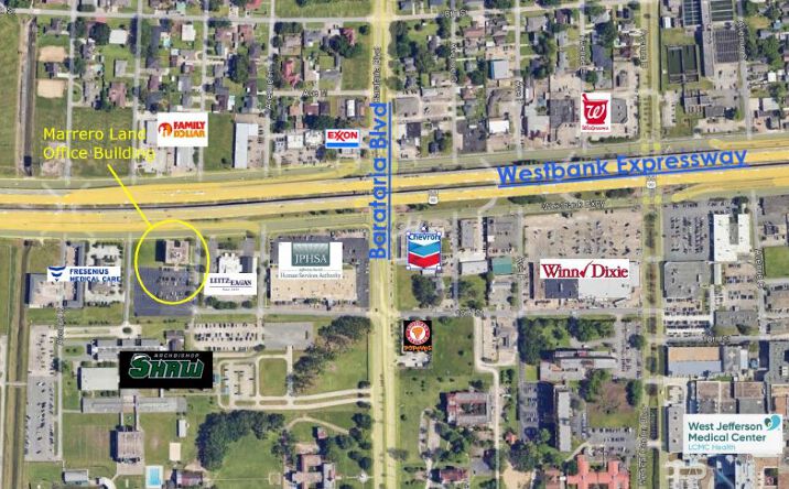 Pictures of Office property located at 5201 Westbank Expy, Marrero, LA 70072 for lease - image #1