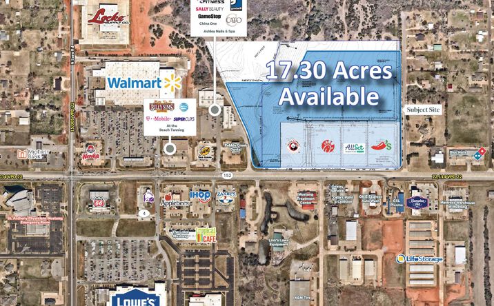 Pictures of Land property located at NE Quadrant of Highway 152 and Sara Road, Mustang, OK 73064 for lease - image #1
