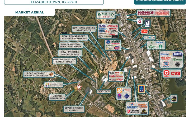 Pictures of Retail, Office, Land property located at 600 Robinbrooke Blvd, Elizabethtown, KY 42701 for lease - image #1
