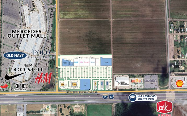 Pictures of Retail, Land property located at south texas isd Expressway 83, Mercedes, TX 78570 for lease - image #1