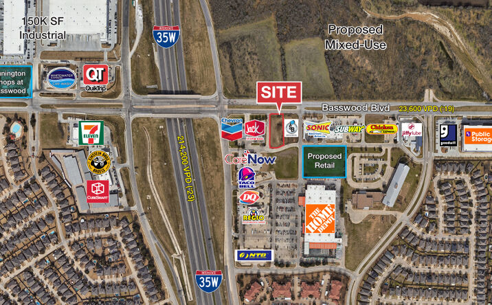 Pictures of Land property located at 3040 Basswood Blvd., Fort Worth, TX 76137 for lease - image #1