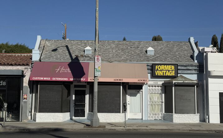 Pictures of Retail property located at 7509 Melrose Ave, Los Angeles, CA 90046 for lease - image #1
