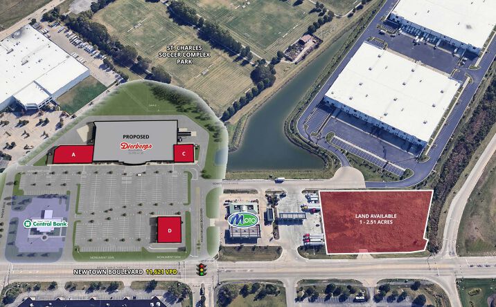Pictures of Retail, Land property located at 3704 New Town Blvd, Saint Charles, MO 63301 for lease - image #1