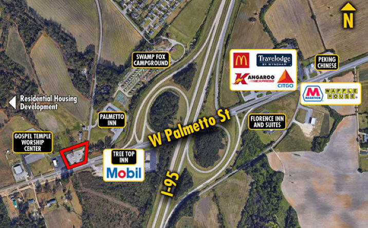 Pictures of Retail, Land, Restaurant property located at 3967 W Palmetto St, Florence, SC 29501 for lease - image #1