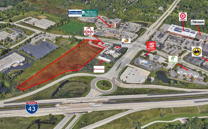 Pictures of Land property located at I-43 & Moorland Rd Development, New Berlin, WI 53151 for lease - image #1