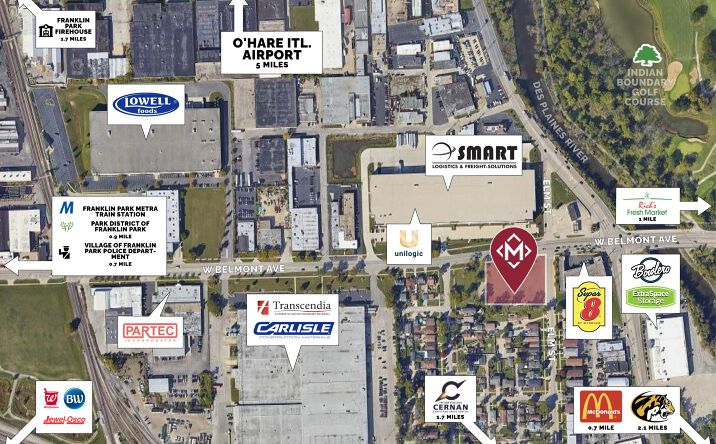 Pictures of Retail property located at 9001 W Belmont Ave, Franklin Park, IL 60131 for lease - image #1