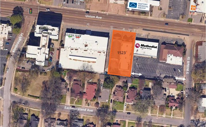 Pictures of Retail property located at 1523 Union Ave, Memphis, TN 38104 for lease - image #1