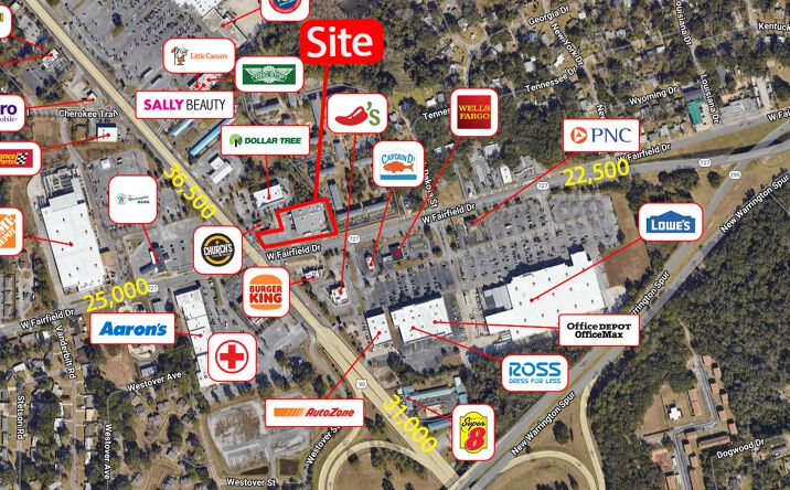 Pictures of Retail, Special Purpose property located at 4500 Mobile Hwy, Pensacola, FL 32506 for lease - image #1