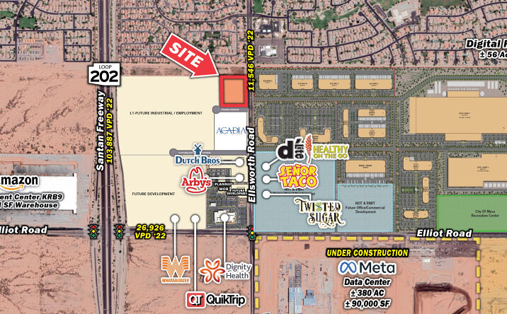 Pictures of Retail property located at NNWC Elliot Rd & Ellsworth Rd, Mesa, AZ 85212 for sales - image #1