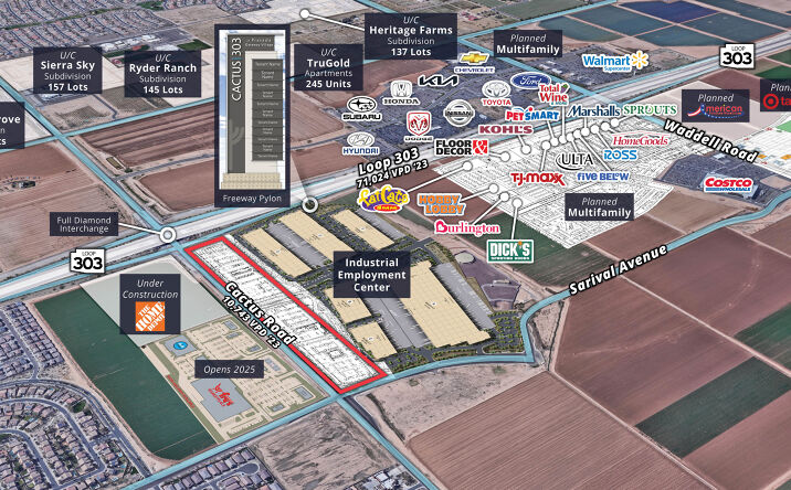 Pictures of Land property located at NEC Cactus Rd & Loop 303, Surprise, AZ 85388 for sales - image #1