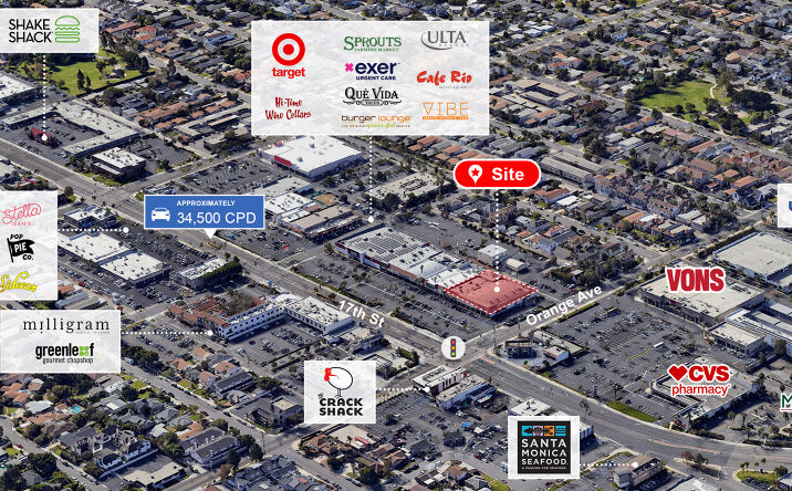 Pictures of Retail property located at 211 E 17th St, Costa Mesa, CA 92627 for lease - image #1