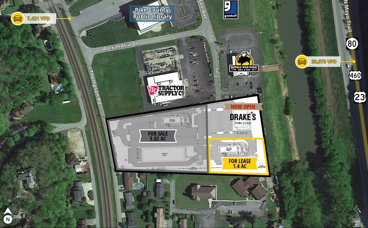 Pictures of Retail property located at SEQ 175 Lee Ave, Pikeville, KY 41501 for lease - image #1