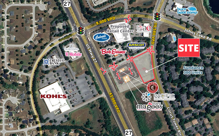 Pictures of Land property located at SEQ Johns Lake Rd & US Hwy 27, Clermont, FL 34711 for lease - image #1