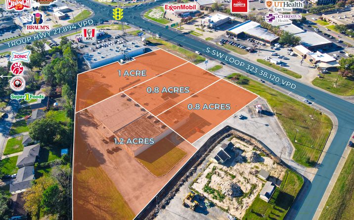 Pictures of Retail, Land, Restaurant property located at 2311 E SE Loop 323, Tyler, TX 75701 for lease - image #1