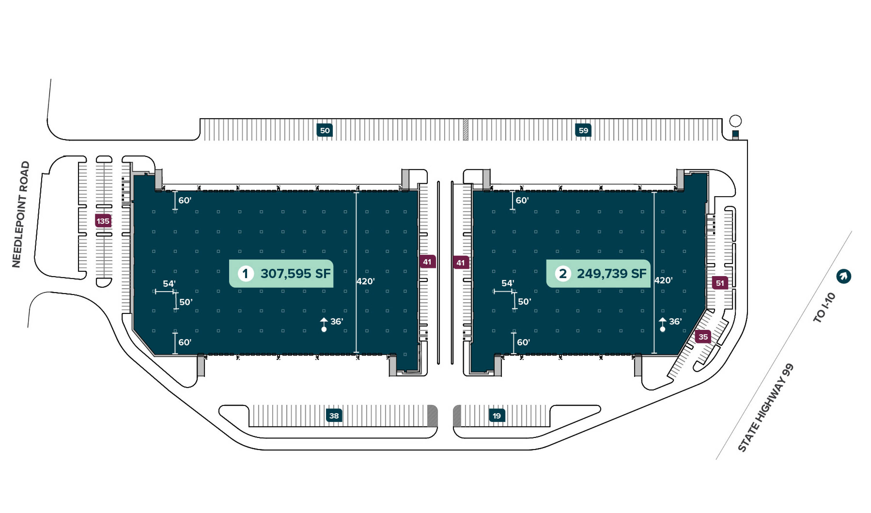 Up to ±557,334 SF Available