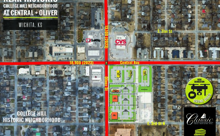 Pictures of Retail, Land, Restaurant property located at 4801 E Central Ave, Wichita, KS 67208 for lease - image #1