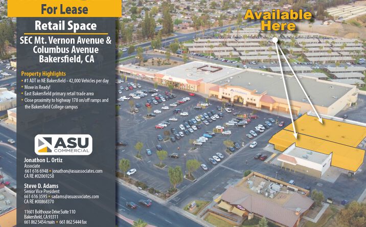 Pictures of Retail property located at 2683 Mount Vernon Ave, Bakersfield, CA 93306 for lease - image #1