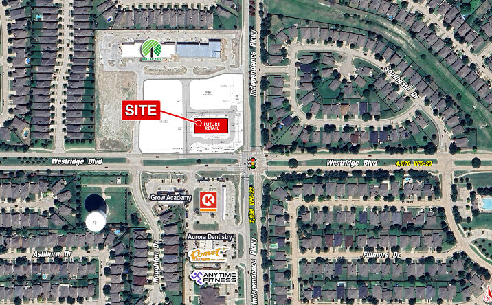 Pictures of Retail property located at 1600 Independence Pkwy, McKinney, TX 75072 for lease - image #1