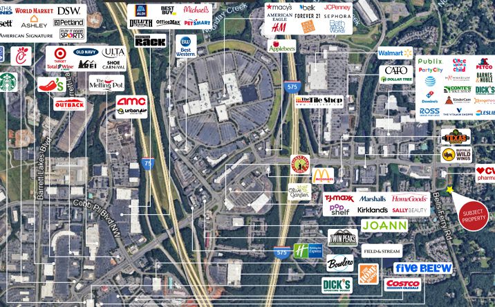 Pictures of Retail, Restaurant property located at 140 Piedmont Rd, Marietta, GA 30066 for lease - image #1