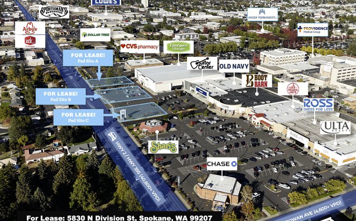 Pictures of Retail property located at 5830 N Division St, Spokane, WA 99208 for lease - image #1