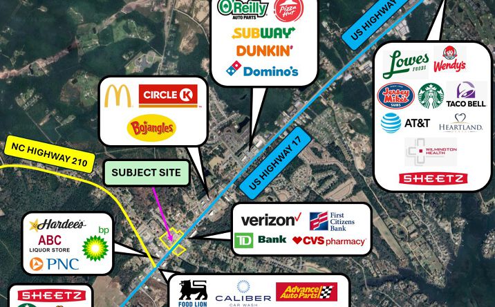 Pictures of Retail, Land, Restaurant property located at 14775 US-17, Hampstead, NC 28443 for lease - image #1