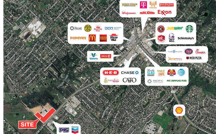 Pictures of Retail property located at Friendswood Pkwy & FM 528 Rd, Friendswood, TX 77546 for lease - image #1