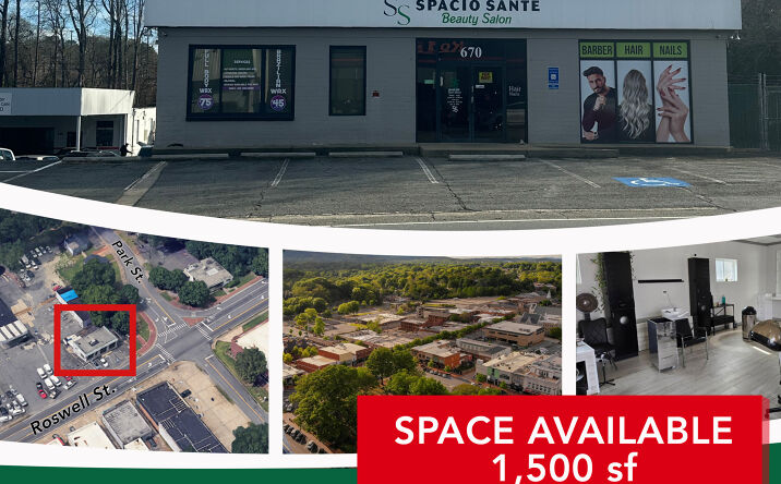 Pictures of Retail property located at 670 Roswell St NE, Marietta, GA 30060 for lease - image #1