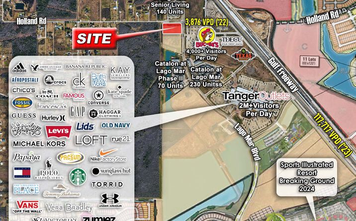 Pictures of Retail property located at Southwest corner of Lago Mar Blvd & Holland Rd, Texas City, TX 77539 for lease - image #1
