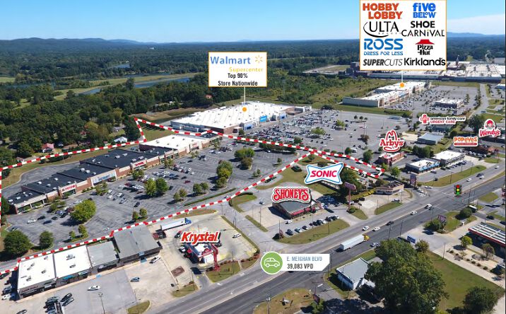 Pictures of Retail property located at 334 E Meighan Blvd, Gadsden, AL 35903 for lease - image #1