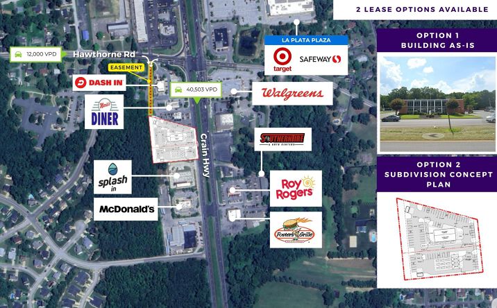 Pictures of Retail property located at 6335 Crain Hwy, La Plata, MD 20646 for lease - image #1