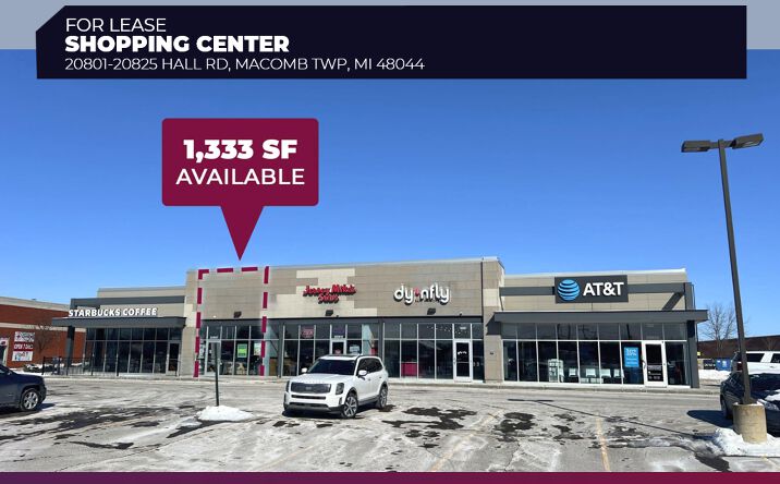 Pictures of Retail property located at 20801-20825 Hall Rd, Macomb, MI 48044 for lease - image #1