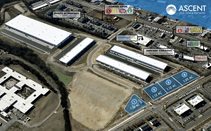 Pictures of Land property located at 100 Pitts School Rd SW, Concord, NC 28027 for lease - image #1